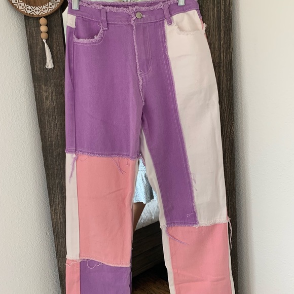 SHEIN | Jeans | Purple Pink And White 